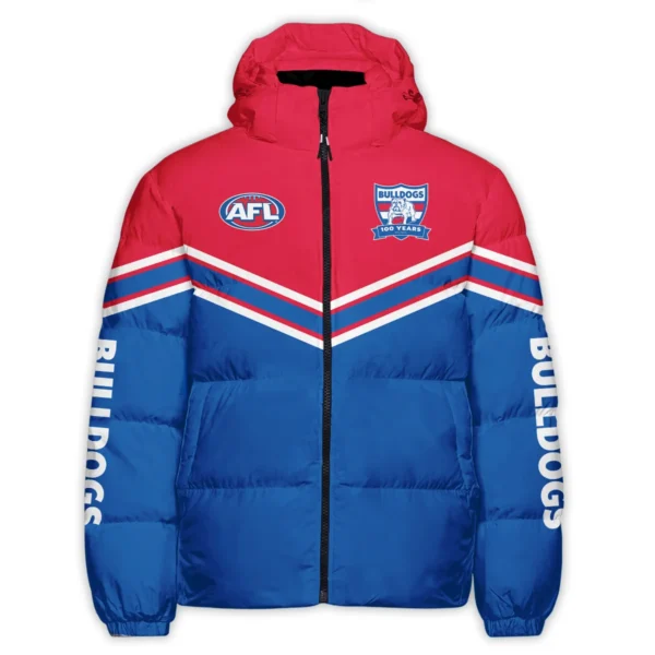 Western Bulldogs Australian Football League Exclusive Logo Down & Puffer Jackets All Over Prints HOAFL240525DPJ01WB - Image 2
