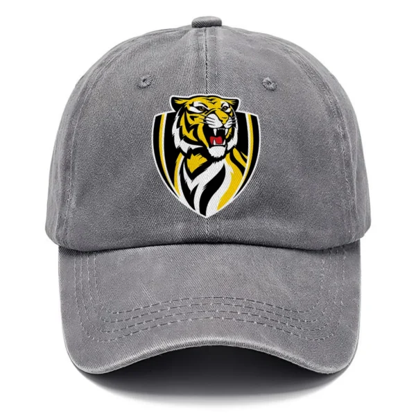 Richmond Tigers AFL Exclusive Logo Washed Cotton Baseball Cap - Printed With Box HOAFL100525BC01RICH - Gray