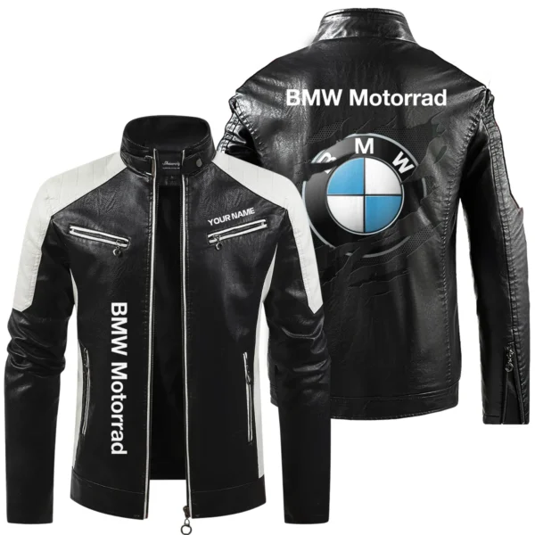 BMW Motorrad Exclusive Logo Leather Jacket QTMO230625A1BMW - Black