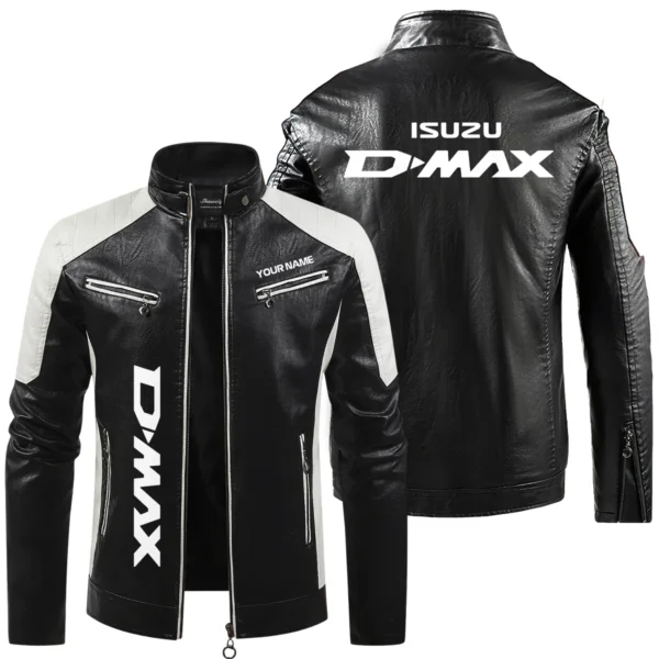 Isuzu D-MAX Exclusive Logo Leather Jacket QTUT230625A1ID - Black
