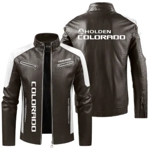 Holden Colorado Exclusive Logo Leather Jacket QTUT230625A1HC - Brown