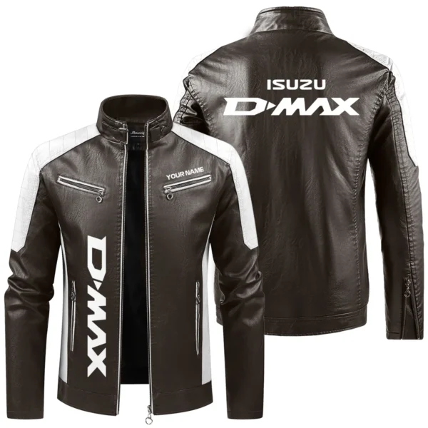 Isuzu D-MAX Exclusive Logo Leather Jacket QTUT230625A1ID - Brown