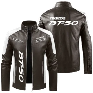 Mazda BT-50 Exclusive Logo Leather Jacket QTUT230625A1MBT - Brown