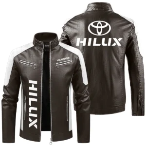 Toyota Hilux Exclusive Logo Leather Jacket QTUT230625A1TH - Brown