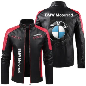 BMW Motorrad Exclusive Logo Leather Jacket QTMO230625A1BMW - Red
