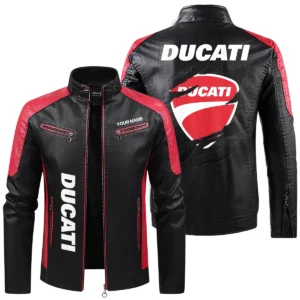Ducati Exclusive Logo Leather Jacket QTMO230625A1DUC - Red