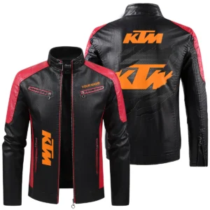 KTM Exclusive Logo Leather Jacket QTMO230625A1KTM - Red