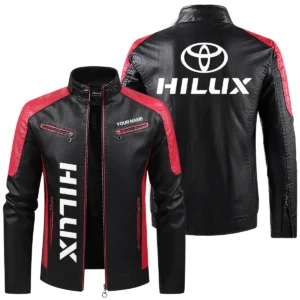 Toyota Hilux Exclusive Logo Leather Jacket QTUT230625A1TH - Red