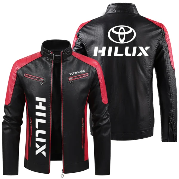 Toyota Hilux Exclusive Logo Leather Jacket QTUT230625A1TH - Red
