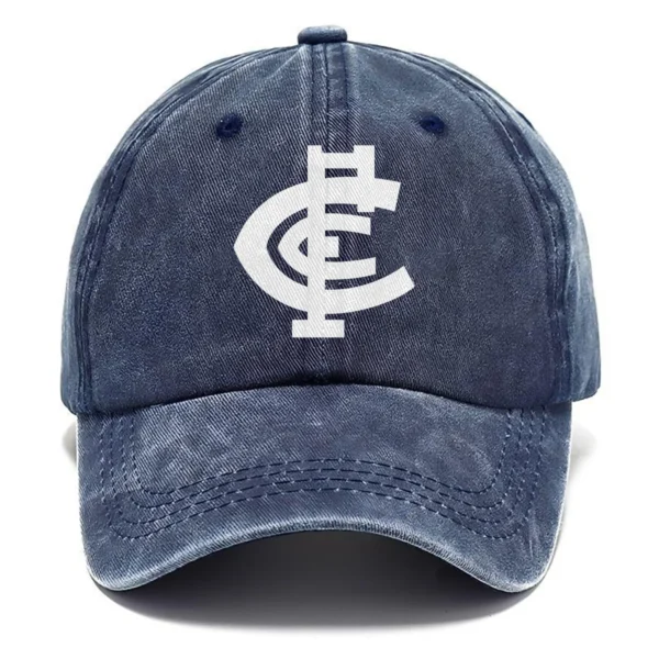 Carlton Blues AFL Exclusive Logo Washed Cotton Baseball Cap - Printed With Box HOAFL100525BC01CARL - Navy