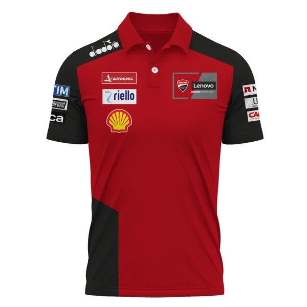 Francesco Bagnaia Ducati Lenovo Team Exclusive Logo Polo Shirt QTMTGP140525A3-PL - Image 2