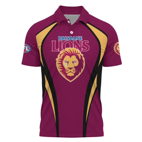Brisbane Lions AFL Exclusive Logo Polo Shirt QTVA250625AFL03BL-PL - Image 2