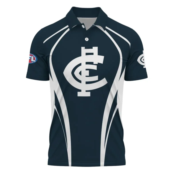 Carlton Blues AFL Exclusive Logo Polo Shirt QTVA250625AFL03CARL-PL - Image 2