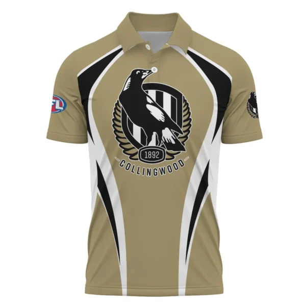 Collingwood Magpies AFL Exclusive Logo Polo Shirt QTVA250625AFL03COLL-PL - Image 2