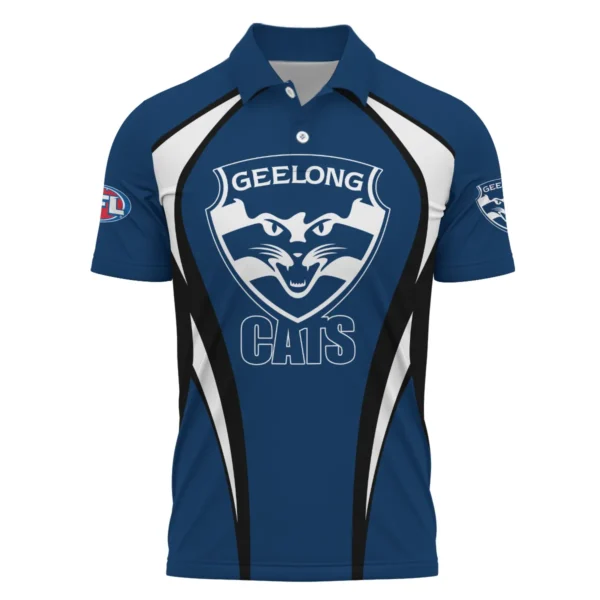 Geelong Cats AFL Exclusive Logo Polo Shirt QTVA250625AFL03GEEL-PL - Image 2