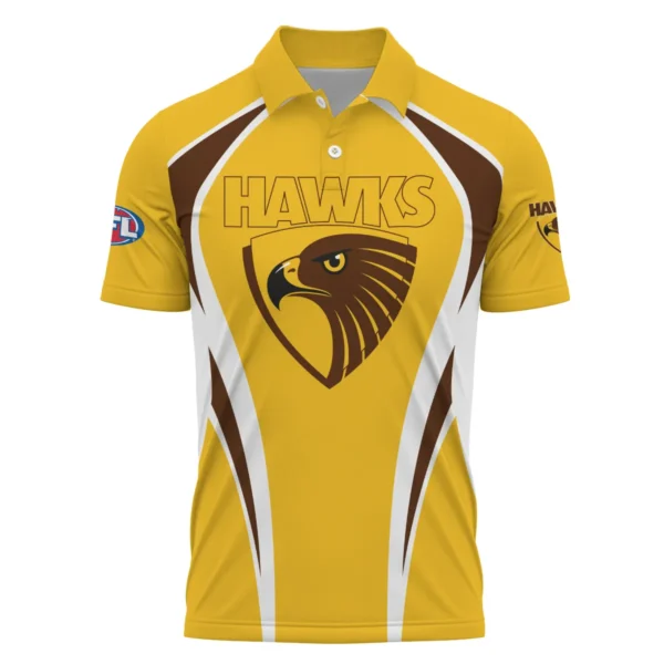 Hawthorn Hawks AFL Exclusive Logo Polo Shirt QTVA250625AFL03HAW-PL - Image 2
