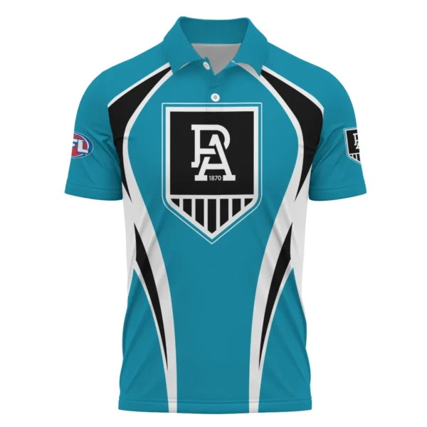 Port Adelaide Power AFL Exclusive Logo Polo Shirt QTVA250625AFL03PORT-PL - Image 2