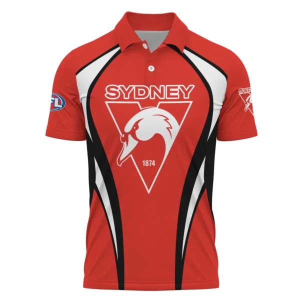 Sydney Swans AFL Exclusive Logo Polo Shirt QTVA250625AFL03SYD-PL - Image 2