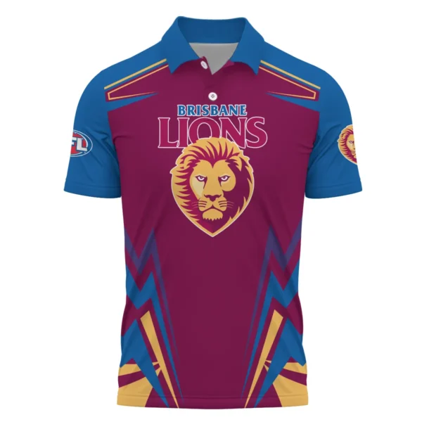 Brisbane Lions AFL Exclusive Logo Polo Shirt QTVA270625AFL04BL-PL - Image 2