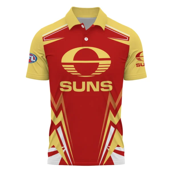 Gold Coast SUNS AFL Exclusive Logo Polo Shirt QTVA270625AFL04GCFC-PL - Image 2