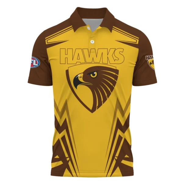 Hawthorn Hawks AFL Exclusive Logo Polo Shirt QTVA270625AFL04HAW-PL - Image 2