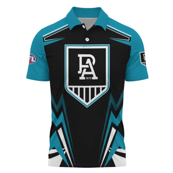 Port Adelaide Power AFL Exclusive Logo Polo Shirt QTVA270625AFL04PORT-PL - Image 2