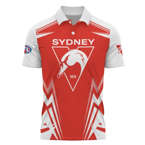 Sydney Swans AFL Exclusive Logo Polo Shirt QTVA270625AFL04SYD-PL - Image 2
