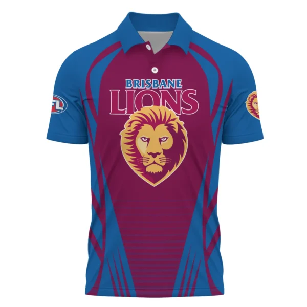 Brisbane Lions AFL Exclusive Logo Polo Shirt QTVA280625AFL05BL-PL - Image 2