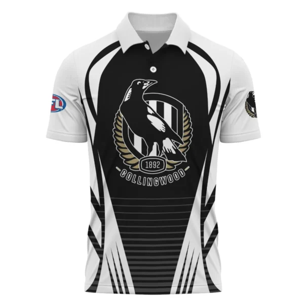 Collingwood Magpies AFL Exclusive Logo Polo Shirt QTVA280625AFL05COLL-PL - Image 2