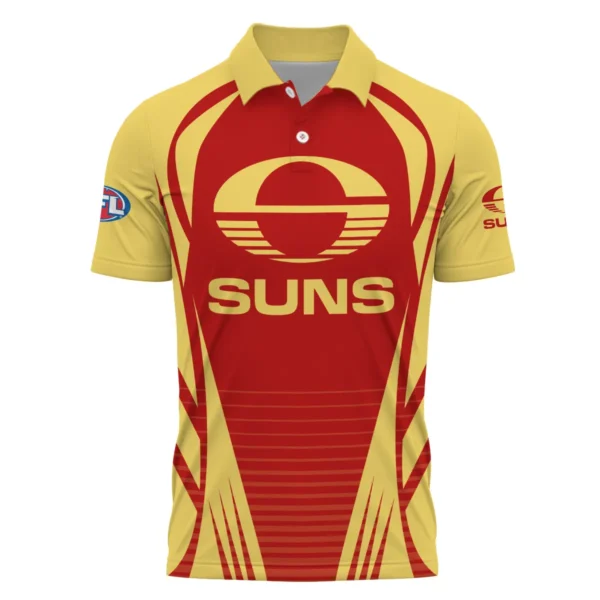 Gold Coast SUNS AFL Exclusive Logo Polo Shirt QTVA280625AFL05GCFC-PL - Image 2