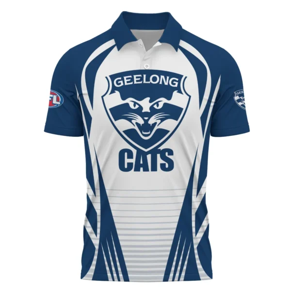 Geelong Cats AFL Exclusive Logo Polo Shirt QTVA280625AFL05GEEL-PL - Image 2