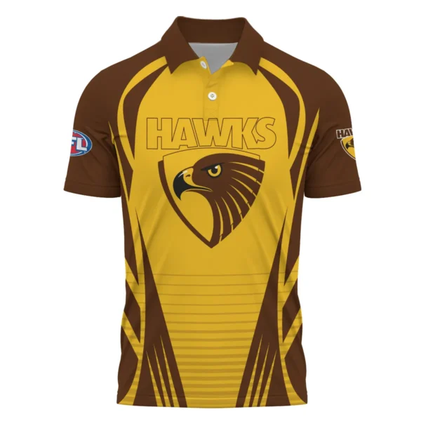 Hawthorn Hawks AFL Exclusive Logo Polo Shirt QTVA280625AFL05HAW-PL - Image 2
