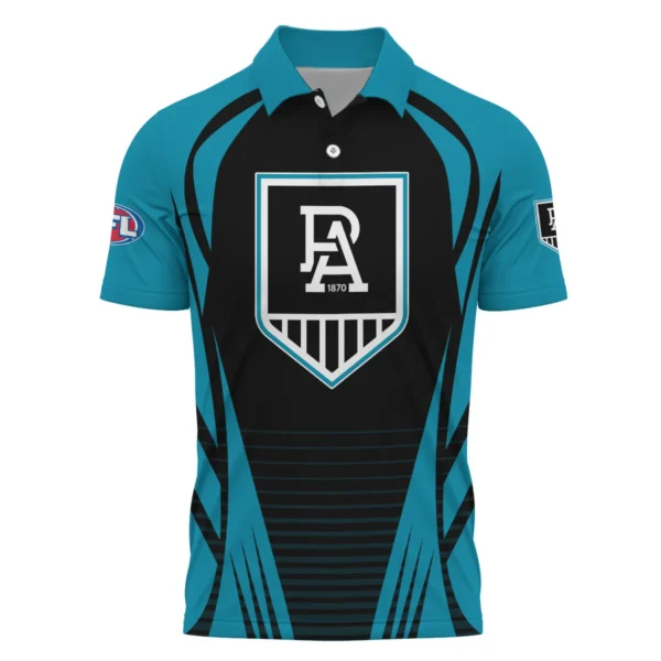 Port Adelaide Power AFL Exclusive Logo Polo Shirt QTVA280625AFL05PORT-PL - Image 2