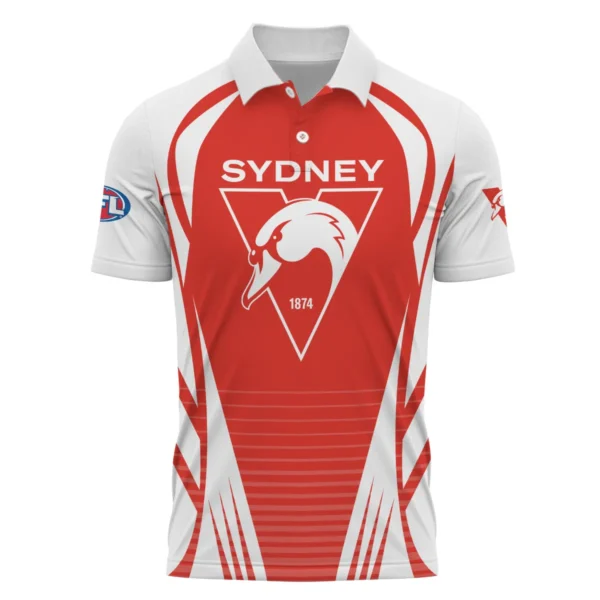 Sydney Swans AFL Exclusive Logo Polo Shirt QTVA280625AFL05SYD-PL - Image 2