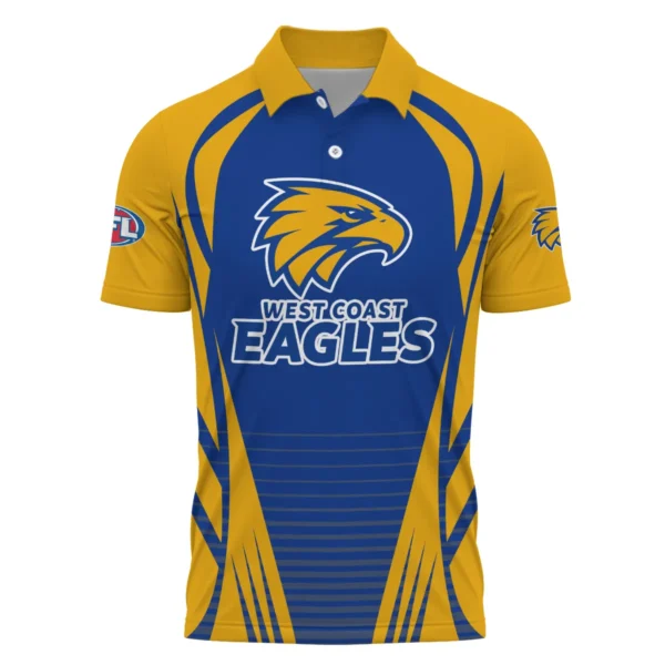 West Coast Eagles AFL Exclusive Logo Polo Shirt QTVA280625AFL05WCE-PL - Image 2