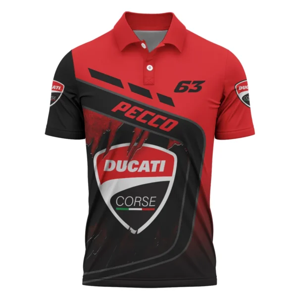 Francesco Bagnaia Ducati Lenovo Team Exclusive Logo Polo Shirt QTVAGP060625A7DUC-PL - Image 2