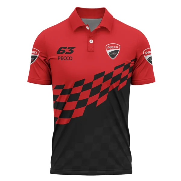 Francesco Bagnaia Ducati Lenovo Team Exclusive Logo Polo Shirt QTVAGP100625A9DUC-PL - Image 2