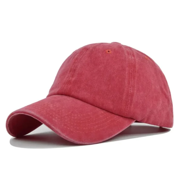 Collingwood Magpies AFL Exclusive Logo Washed Cotton Baseball Cap - Printed With Box HOAFL100525BC01COLL - Red - Image 2