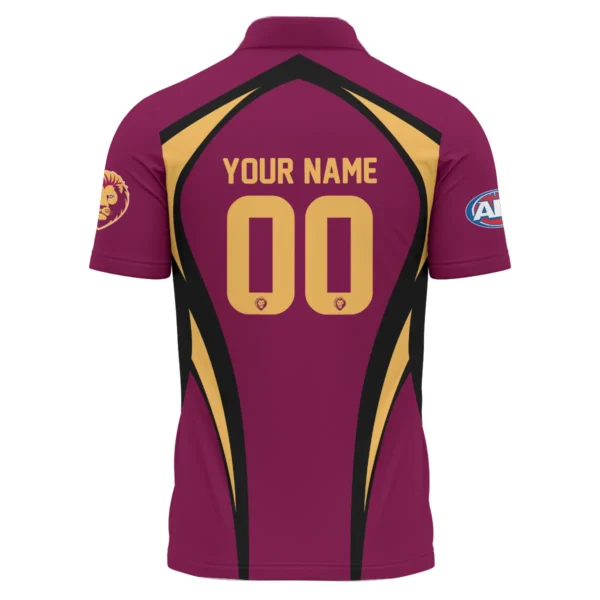 Brisbane Lions AFL Exclusive Logo Polo Shirt QTVA250625AFL03BL-PL - Image 3