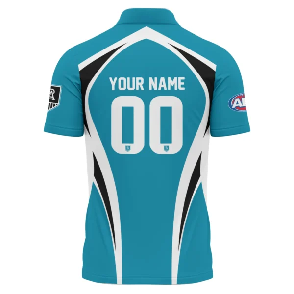Port Adelaide Power AFL Exclusive Logo Polo Shirt QTVA250625AFL03PORT-PL - Image 3