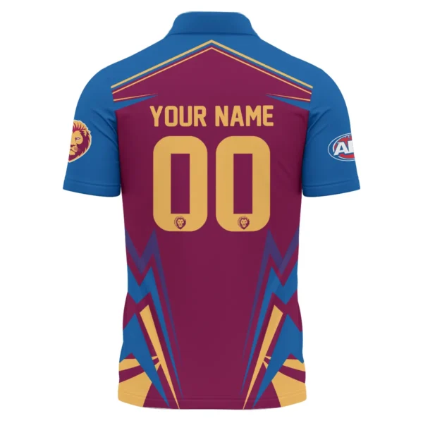 Brisbane Lions AFL Exclusive Logo Polo Shirt QTVA270625AFL04BL-PL - Image 3