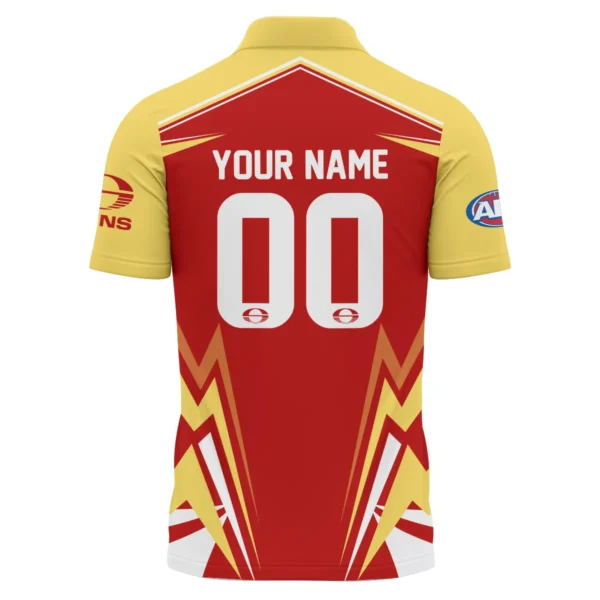 Gold Coast SUNS AFL Exclusive Logo Polo Shirt QTVA270625AFL04GCFC-PL - Image 3