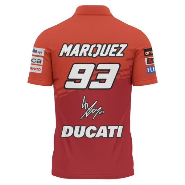 Marc Márquez Ducati Lenovo Team Exclusive Logo Polo Shirt QTVAGP060625A4DUC-PL - Image 3