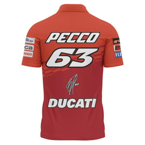 Francesco Bagnaia Ducati Lenovo Team Exclusive Logo Polo Shirt QTVAGP060625A5DUC-PL - Image 3