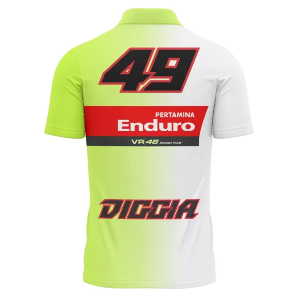 VR46 Racing Team Exclusive Logo Polo Shirt QTVAGP130625A22VR46-PL - Image 3