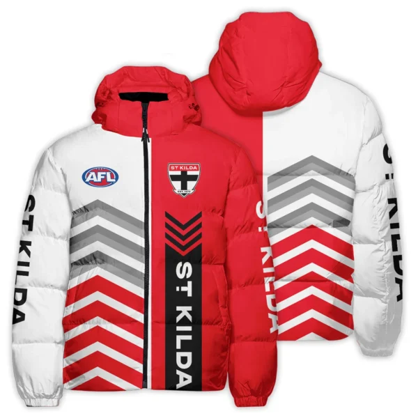 St Kilda Saints Australian Football League Exclusive Logo Down & Puffer Jackets All Over Prints HOAFL230525DPJ01STK - Image 3