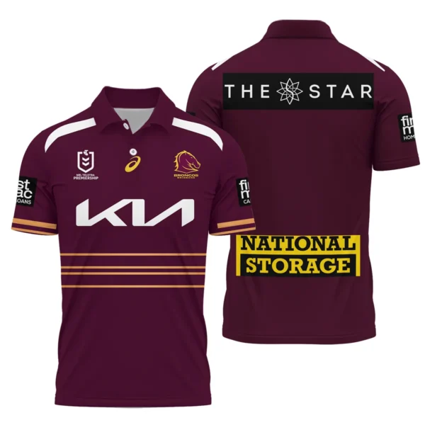 Brisbane Broncos NRL Exclusive Logo Polo Shirt QTVA050625NRL01BRI-PL