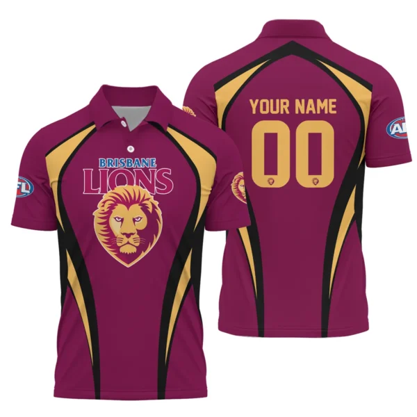 Brisbane Lions AFL Exclusive Logo Polo Shirt QTVA250625AFL03BL-PL