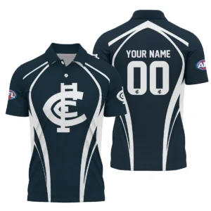 Carlton Blues AFL Exclusive Logo Polo Shirt QTVA250625AFL03CARL-PL