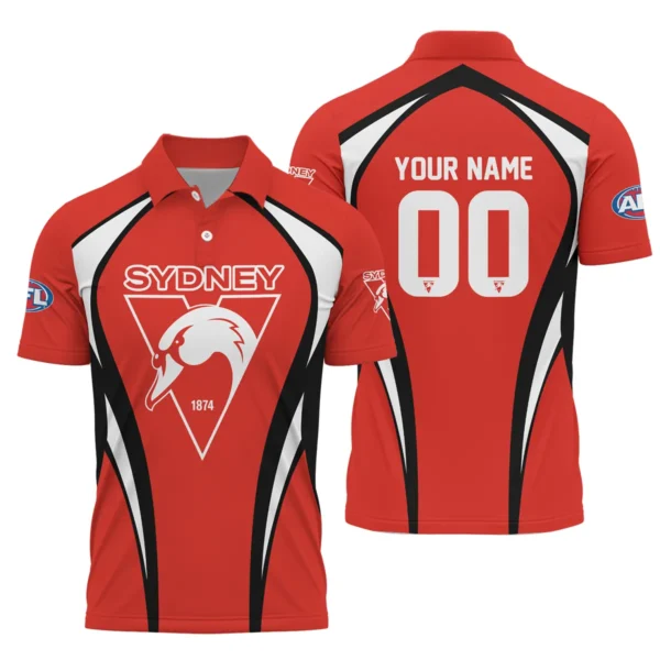 Sydney Swans AFL Exclusive Logo Polo Shirt QTVA250625AFL03SYD-PL